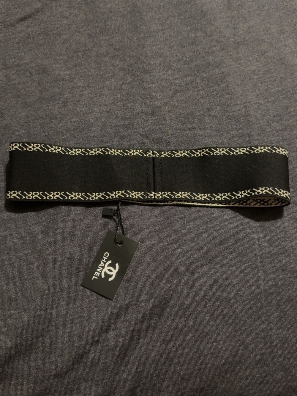Double CC Black & Cream Logo Headband - Picture 2 of 5